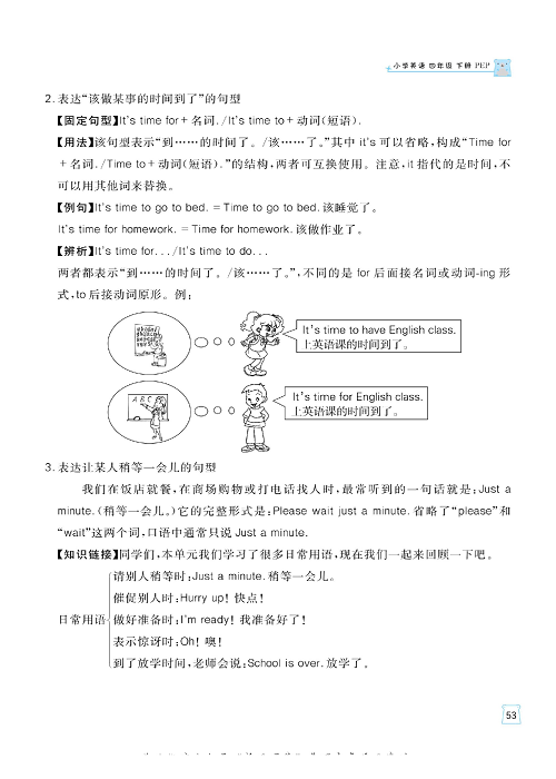 黄冈名师天天练四年级下册英语PEP版单元知识_Unit 2 核心知识清单.pdf