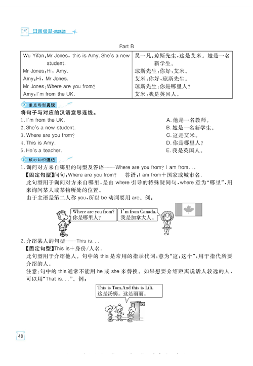 黄冈名师天天练三年级下册英语PEP版单元知识_Unit 1 核心知识清单.pdf