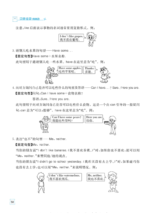 黄冈名师天天练三年级下册英语PEP版单元知识_Unit  5 核心知识清单.pdf