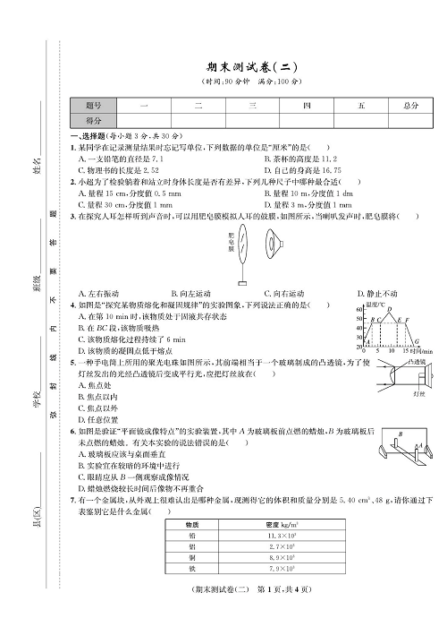 一卷好题&middot;八年级上册物理人教版好题试卷_部分14.pdf