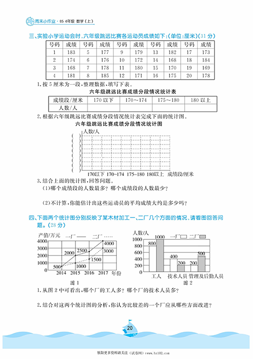 黄冈名卷周末小作业数学6年级上_部分10.pdf