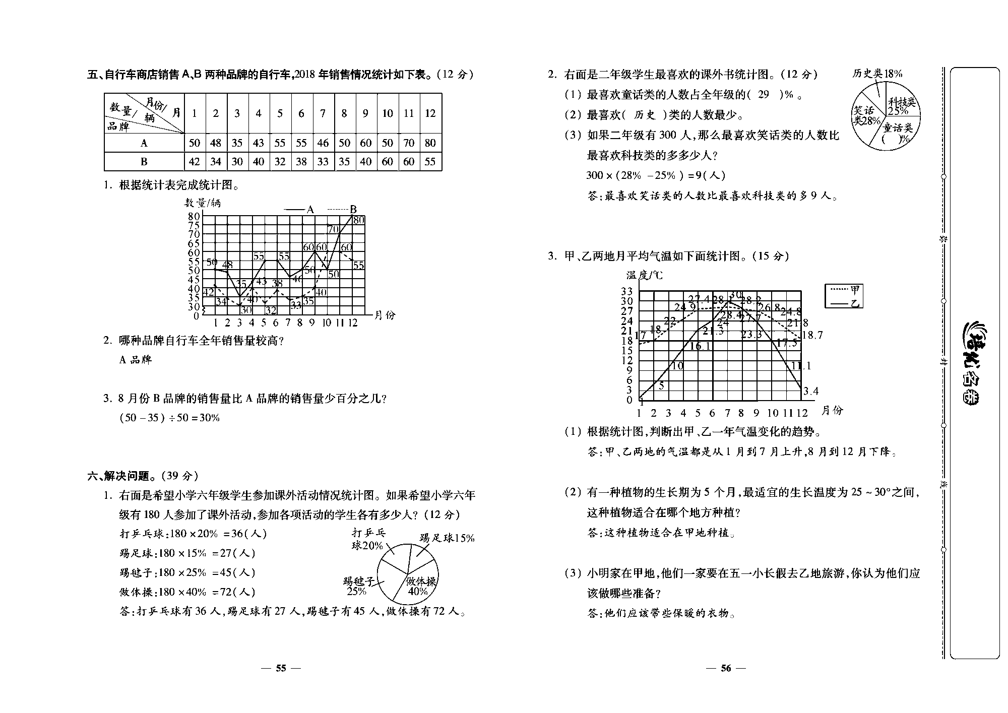 培优名卷六年级上册数学北师版教师用书(含答案)_部分14.pdf