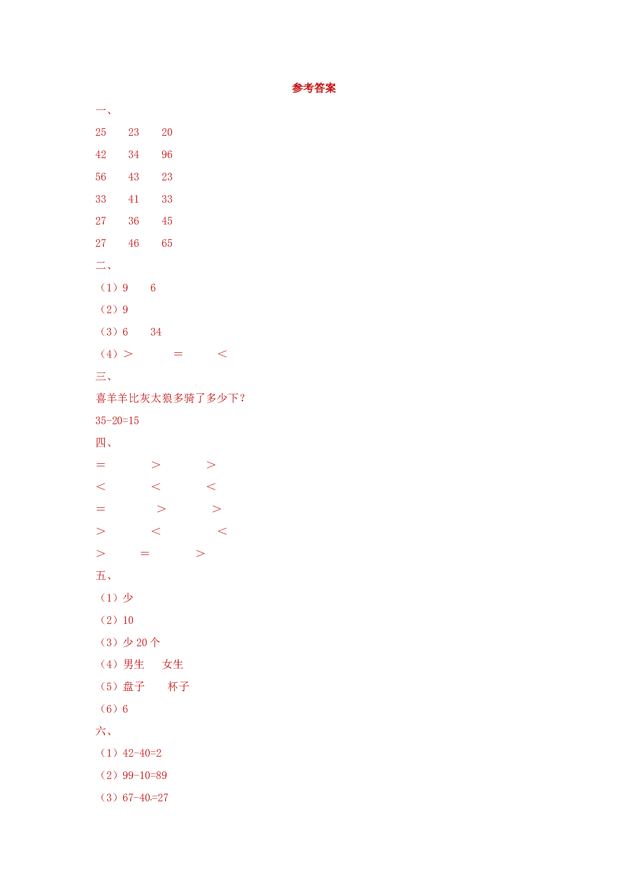 一年级数学下册同步练习-《两位数加一位数、整十数》1-北师大版（hz102）.doc