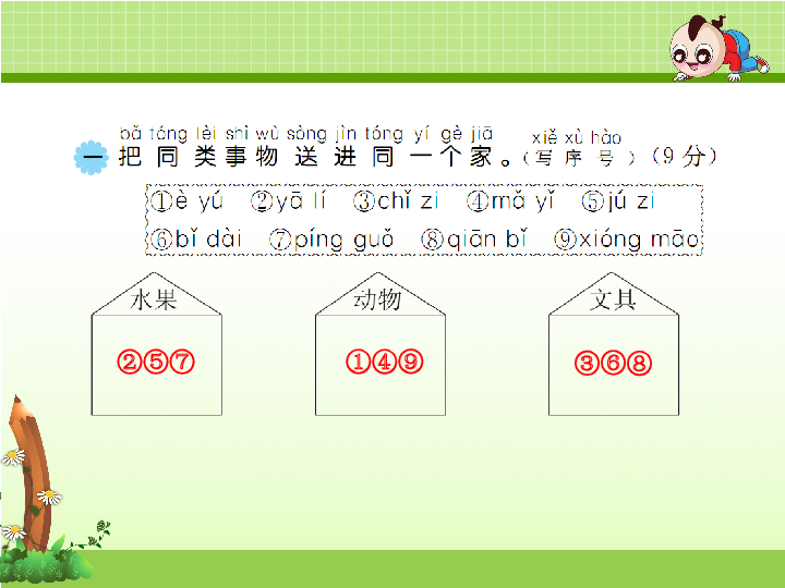 一年级语文上册期末测试卷（A卷）PPT版.ppt