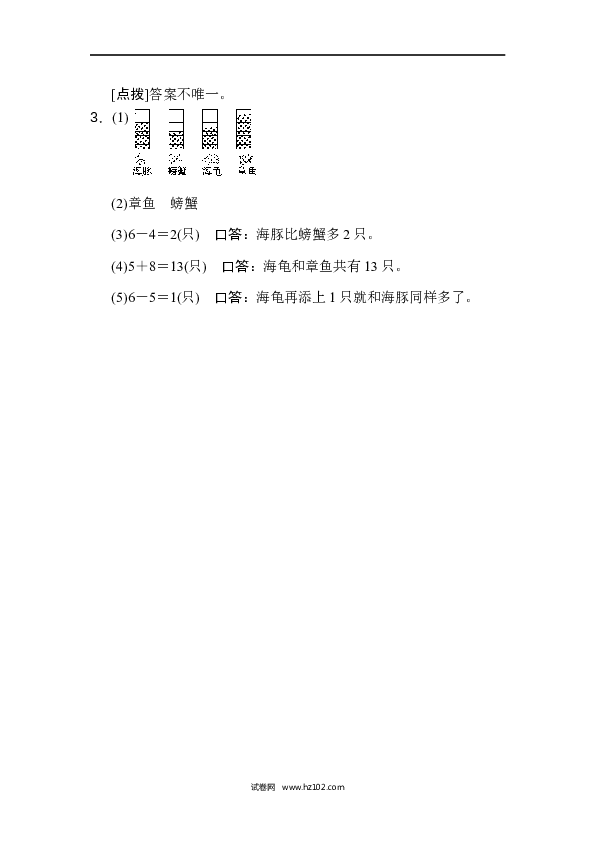 人教版一年级数学下册寒假 暑假模块过关卷(二).docx