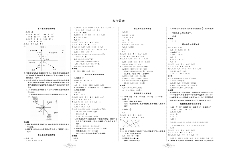 黄冈小复习五年级上册数学冀教版_参考答案.pdf