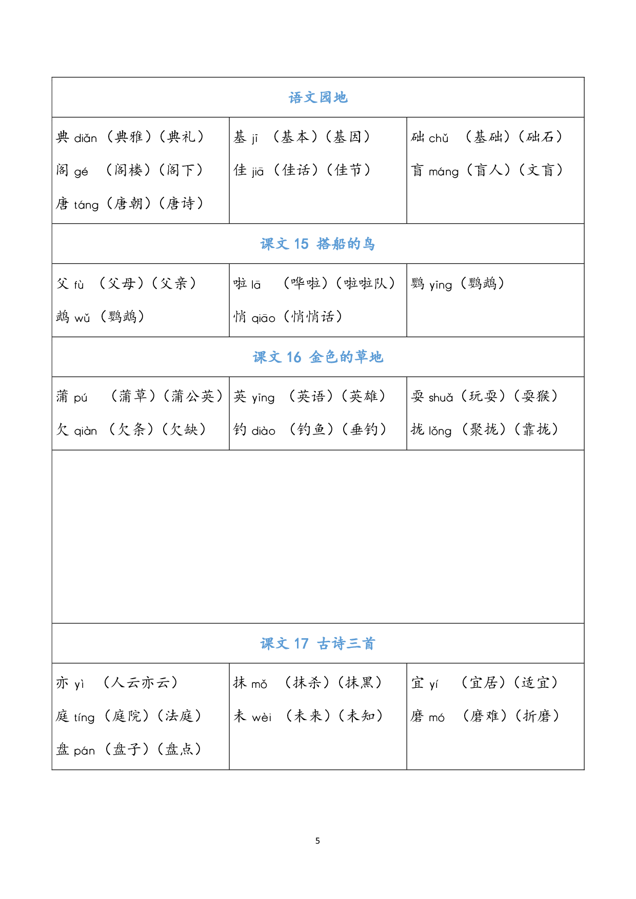 小学语文三年级上册 识字表（含拼音组词）.pdf