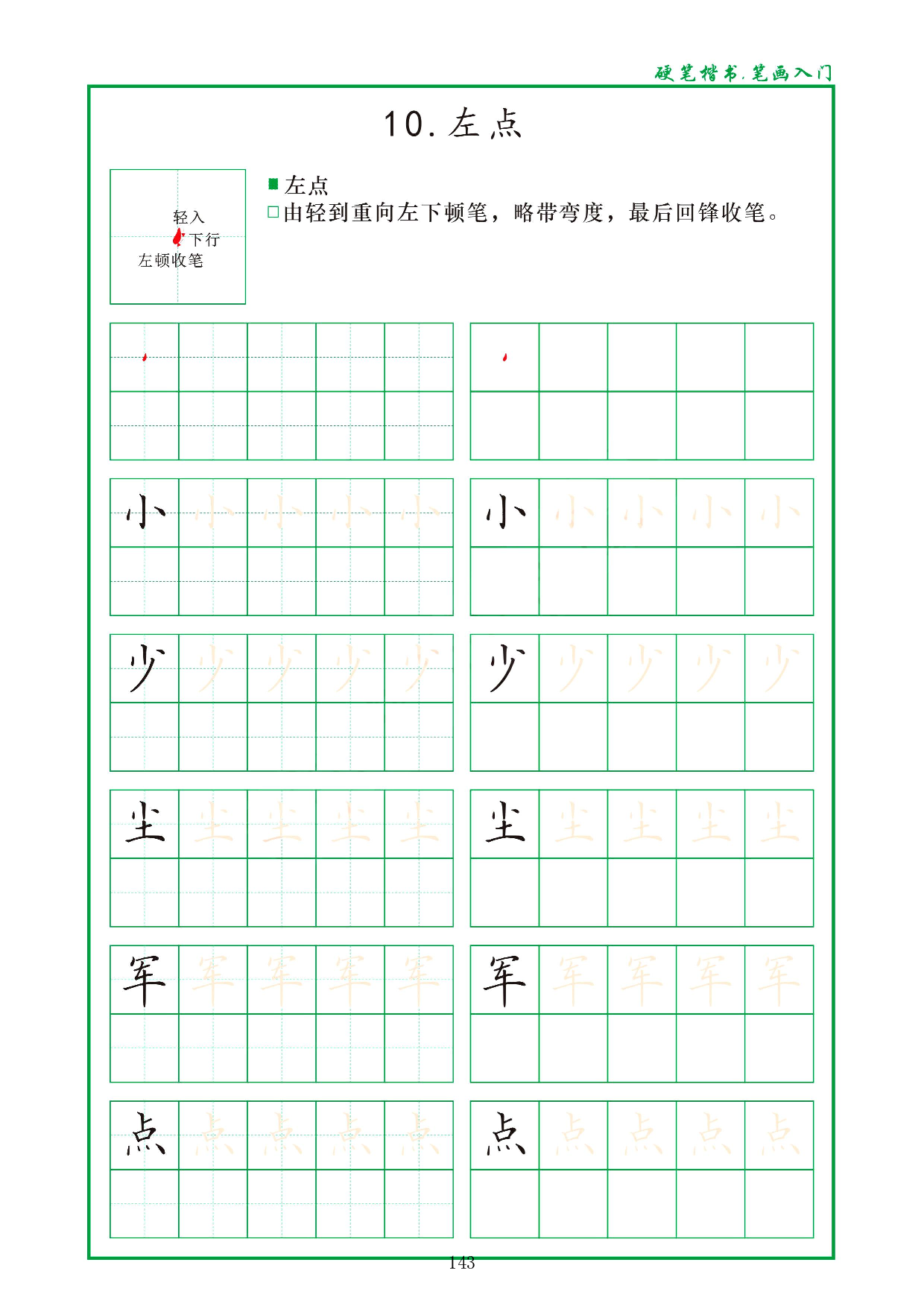 硬笔楷书，笔画入门，汉字笔画偏旁描红练习_10.左点.pdf