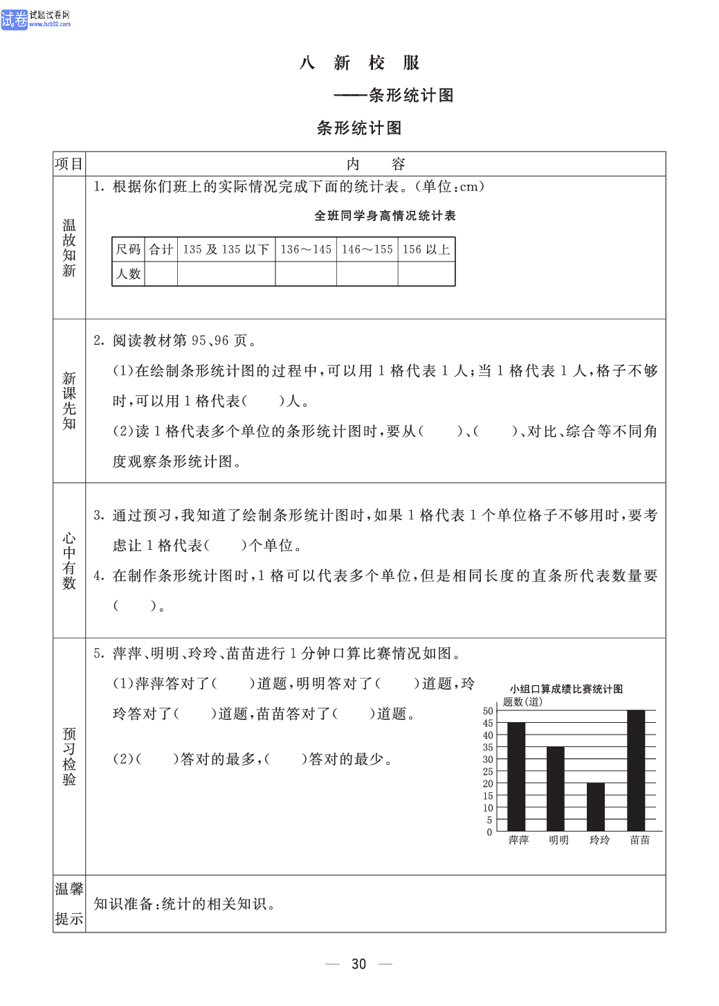 小学青岛版六三制四年级（上册）数学预习_部分17.pdf