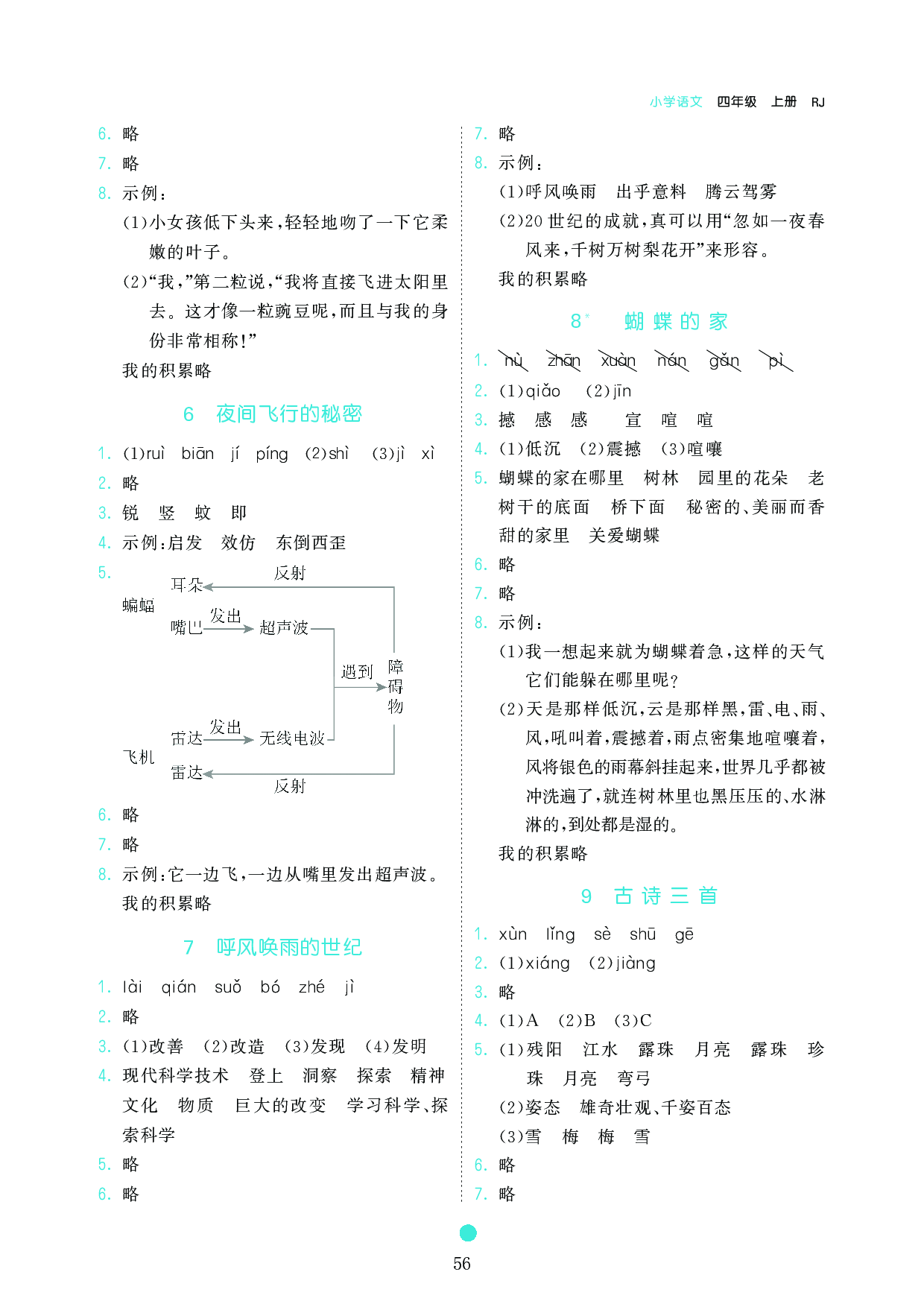 小学四年级语文上册《课前预习目标》参考答案.pdf