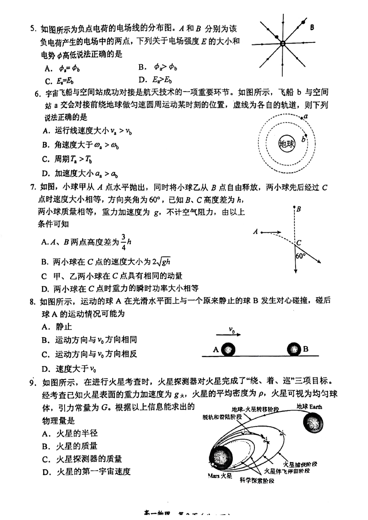 辽宁省葫芦岛市2022-2023学年高一下学期7月期末考试物理试题（扫描版含答案）.pdf