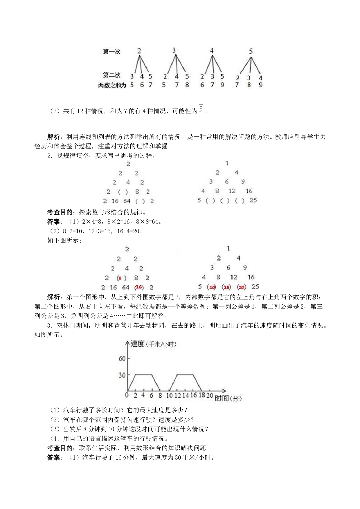 北师大版六年级数学上册 同步练习《数学广角，数与形》同步试题.doc