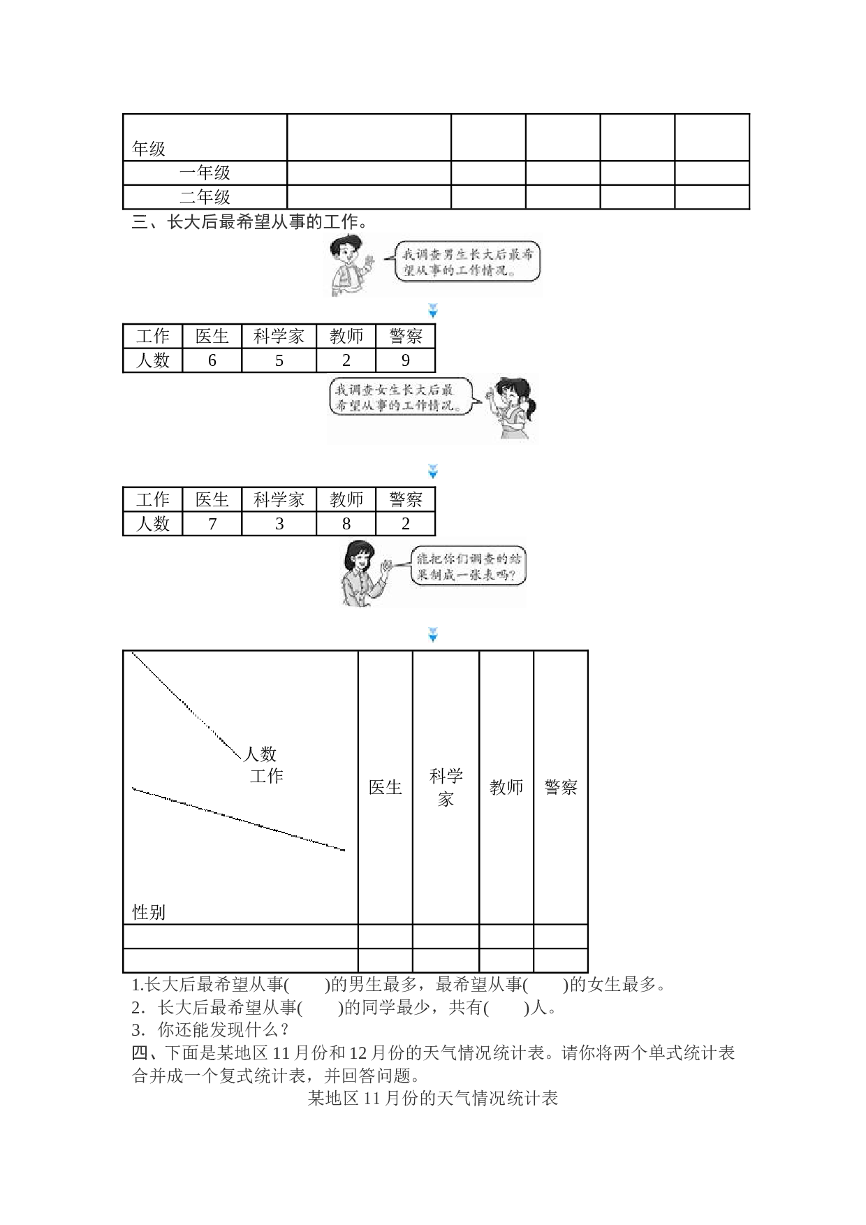 北师大版数学三年级下学期第3单元测试卷1.doc