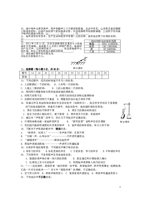 八年级上学期物理第一次月考试题_(word版含答案).doc