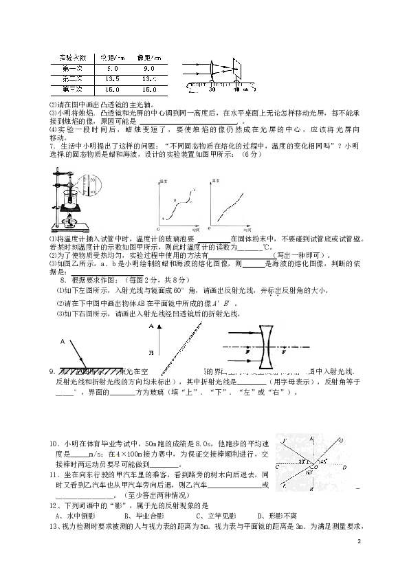 八年级上学期物理期末冲关训练D2.doc