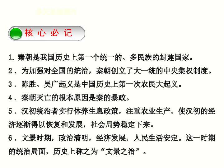 7年级上册历史同步练习题单元总结提升(1).ppt