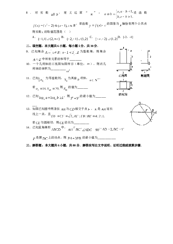 2011年天津高考文科数学试题及答案(Word版).doc