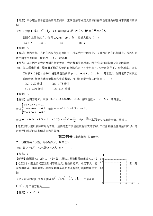 2014年北京高考文科数学试题及答案.doc