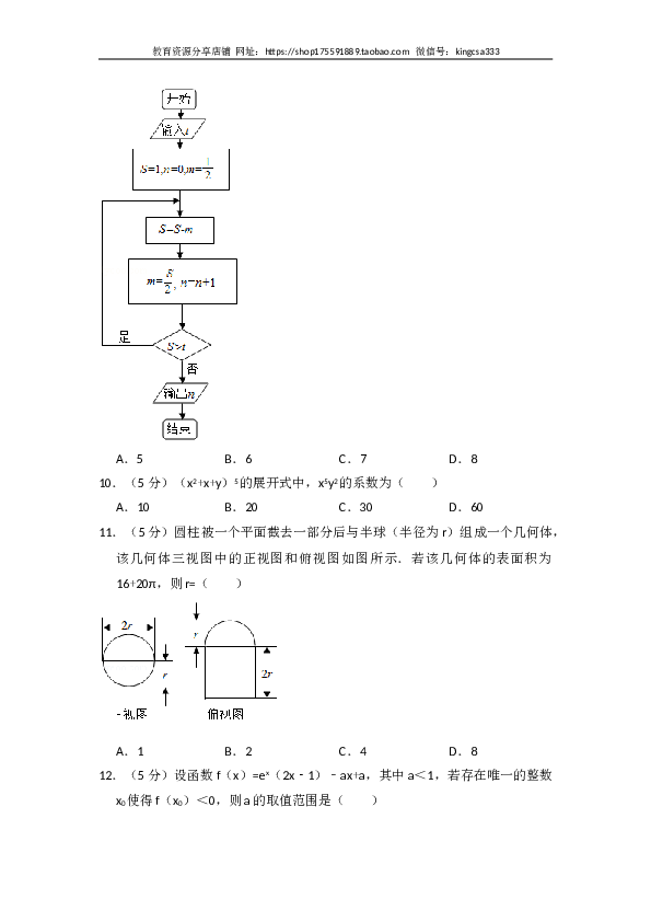 2015年全国统一高考数学试卷（理科）（新课标ⅰ）（含解析版）.doc