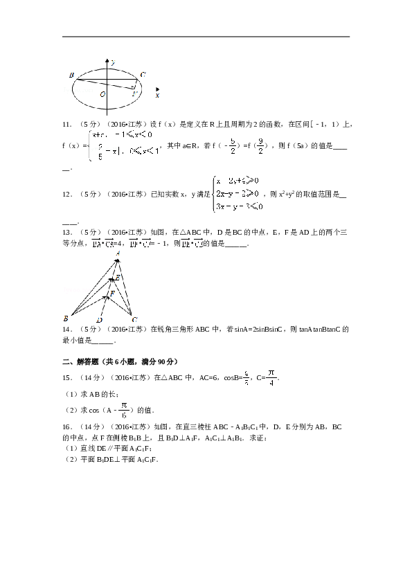 2016年江苏高考数学试题及答案.doc