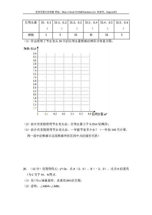 2018年全国统一高考数学试卷（文科）（新课标ⅰ）（含解析版）.doc