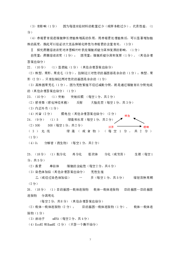 2008年高考海南卷生物试题及答案.doc