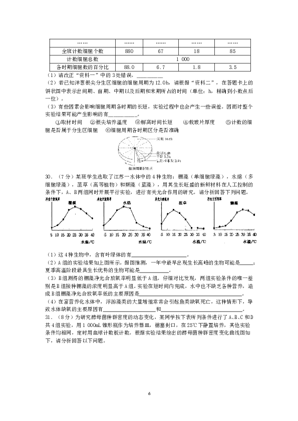 2008年江苏高考生物试卷及答案.doc
