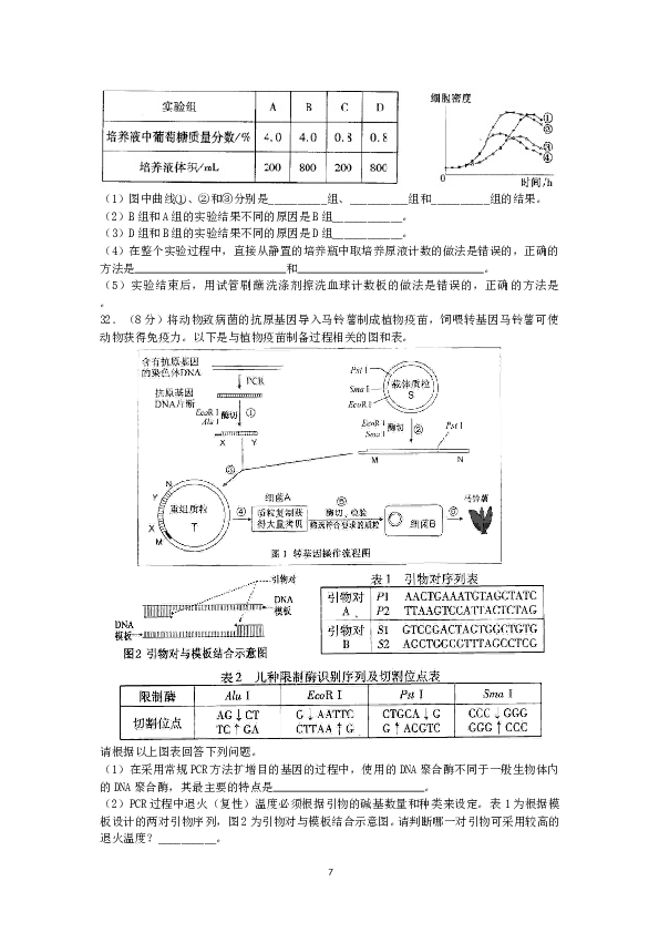 2008年江苏高考生物试卷及答案.doc