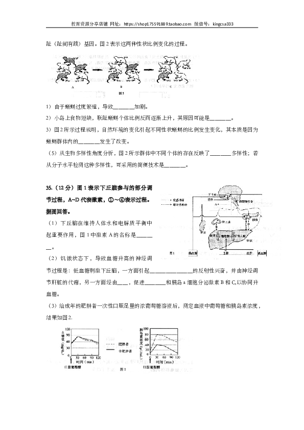 2009年上海市高中毕业统一学业考试生物试卷（word版）.doc