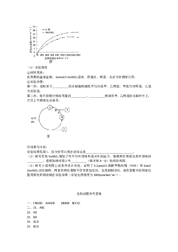 2012年江苏高考生物试卷及答案.doc