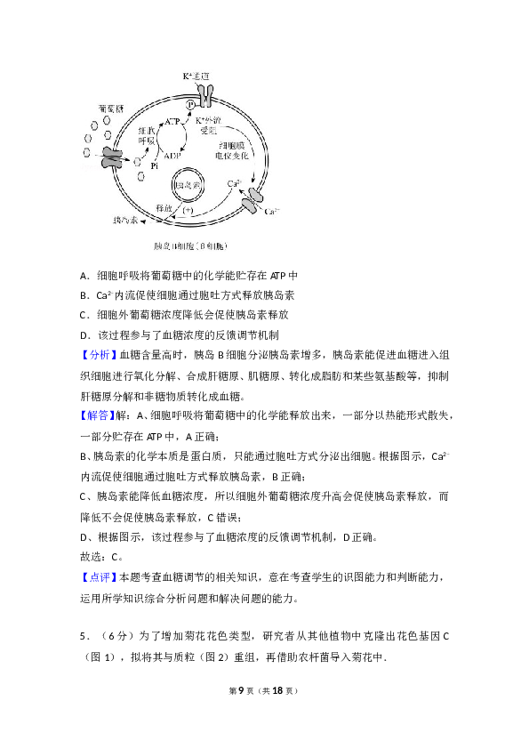 2017年北京高考生物试题及答案.doc