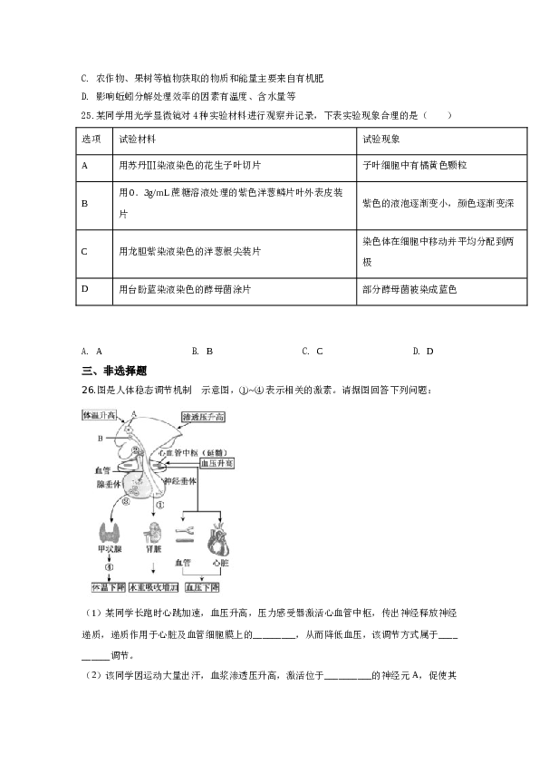 2020年江苏高考生物试卷及答案.doc