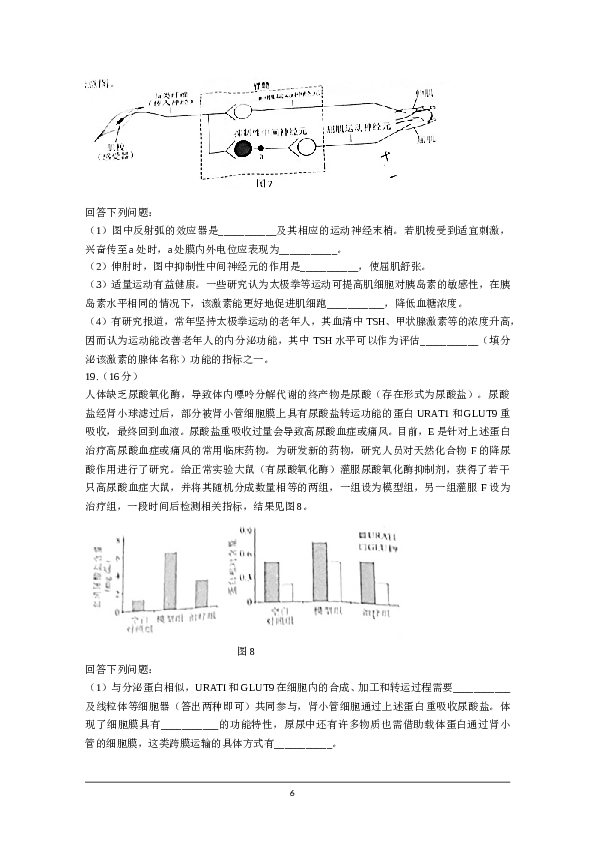 2021年高考真题&mdash;&mdash; 生物（广东卷） (原卷版）.doc
