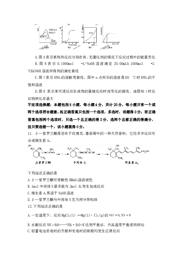 江苏2011江苏高考化学试题及答案.doc