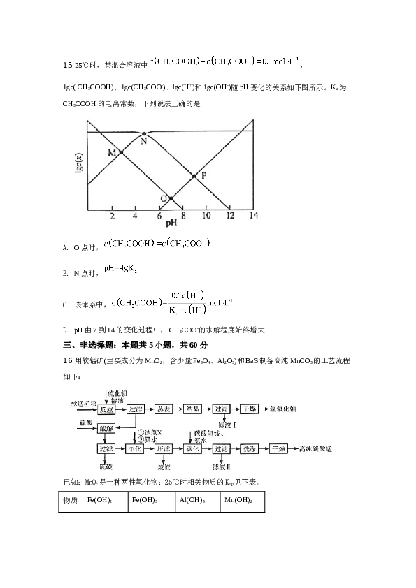 山东2020山东高考理综化学试题及答案.doc