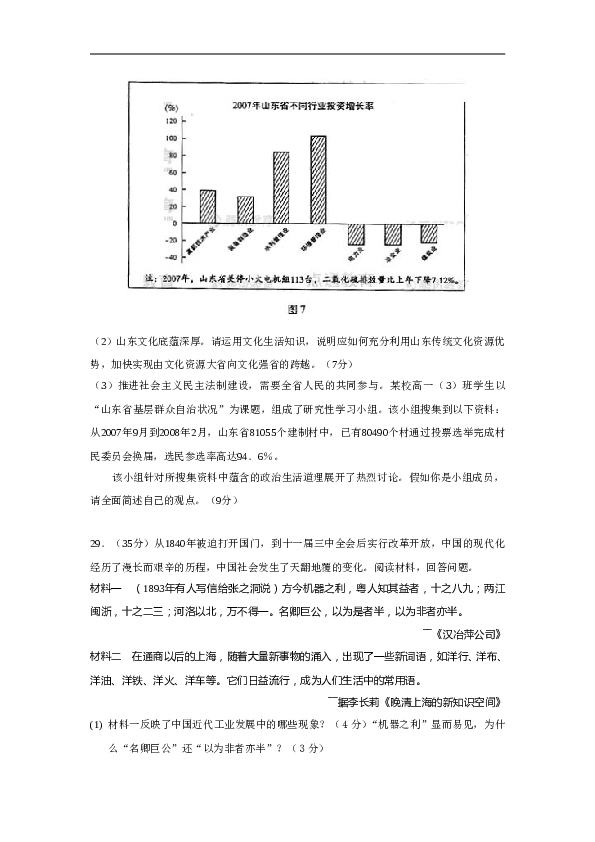 2008年高考真题&mdash;地理(山东卷).doc