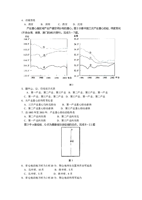 2008年全国统一高考地理试卷（全国卷ⅰ）（含解析版）.doc