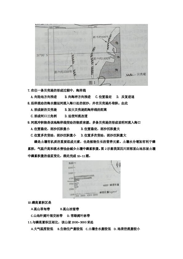 2016年高考真题&mdash;&mdash;地理(山东卷).doc