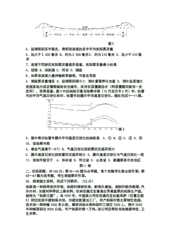 2017年高考真题&mdash;&mdash;地理(山东卷).doc