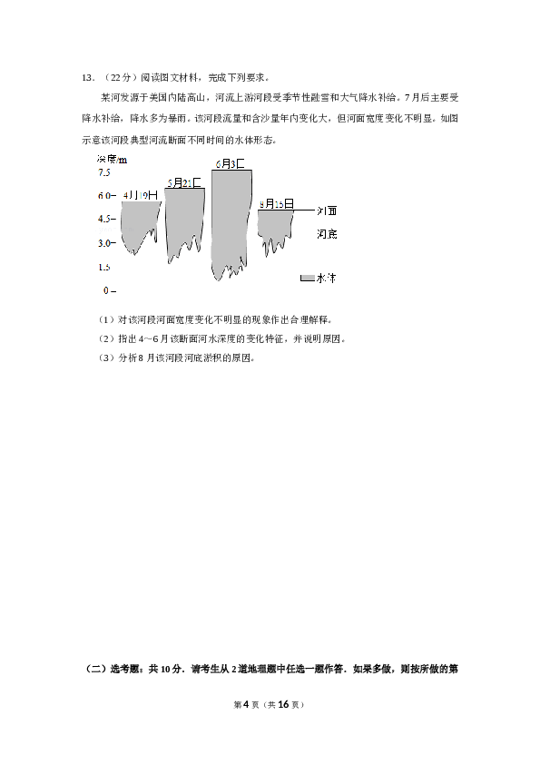 2019年全国统一高考地理试卷（新课标ⅲ）（含解析版）.doc