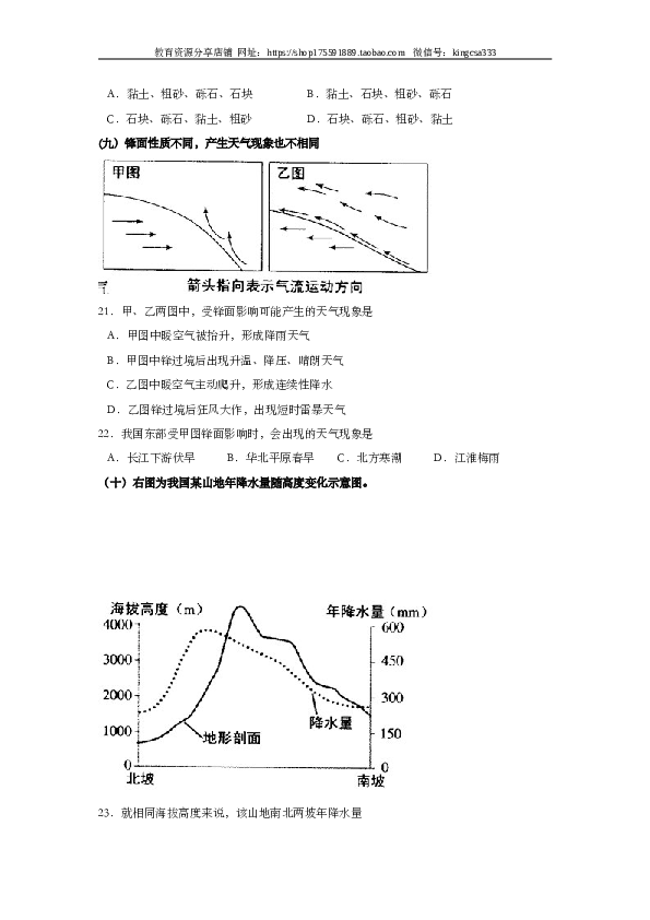 上海2011年上海市高中毕业统一学业考试地理试卷（word版）.doc