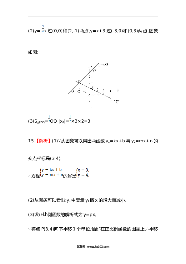 【期末】初二数学下册知识点测试卷：第十九章（含详解）.doc