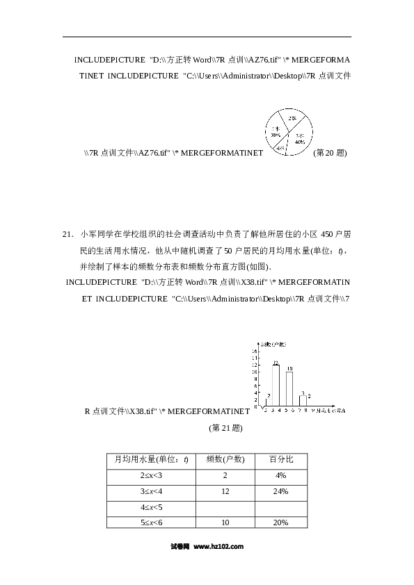 【单元检测】初中一年级数学下册第10章达标测试卷.doc