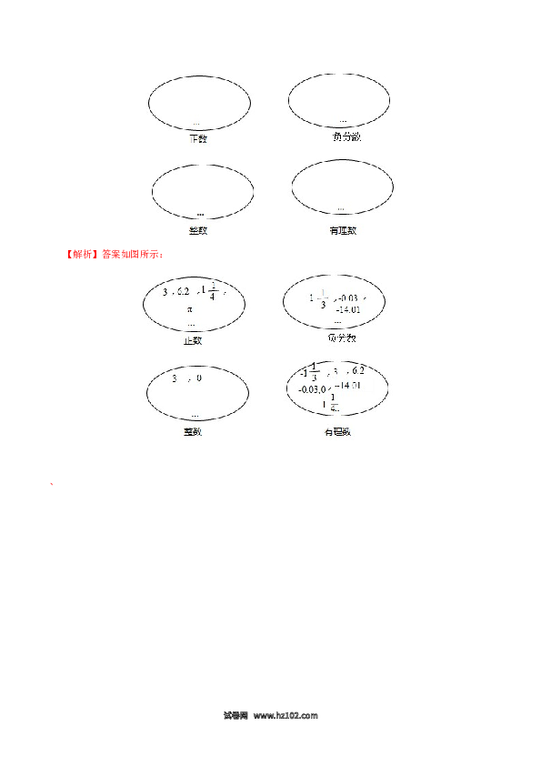 （同步练习含答案）初一数学上册 1.2.1 有理数-（解析版）.doc