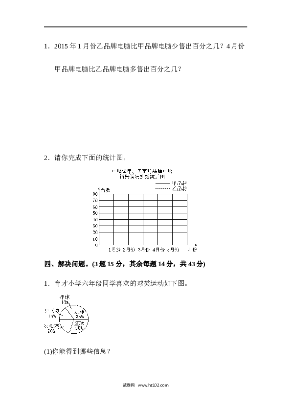 人教版六年级上册数学第7单元过关检测卷.docx