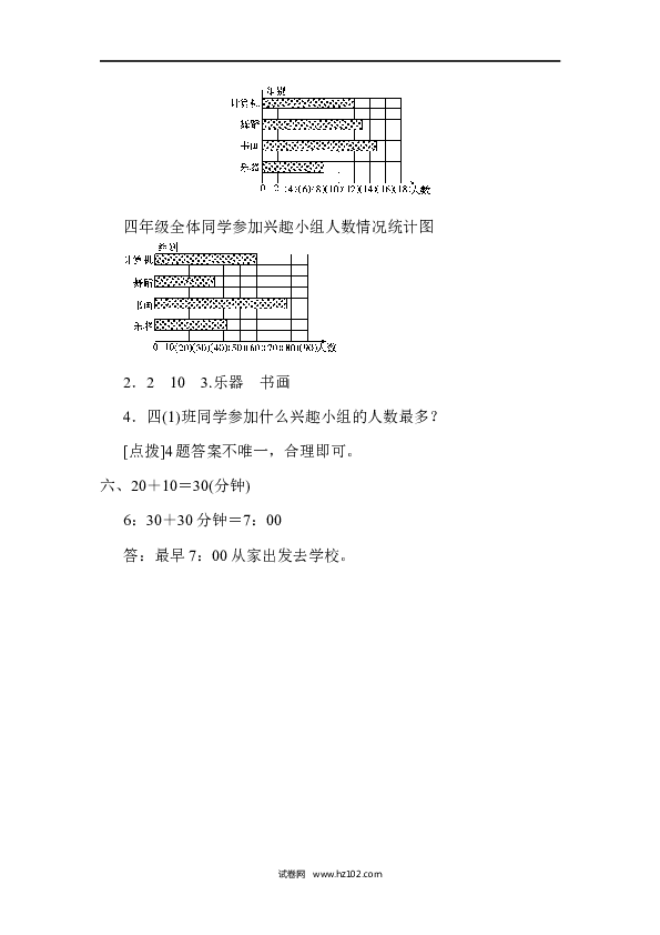 四年级人教版数学上册寒假、暑假教材过关卷(7).docx