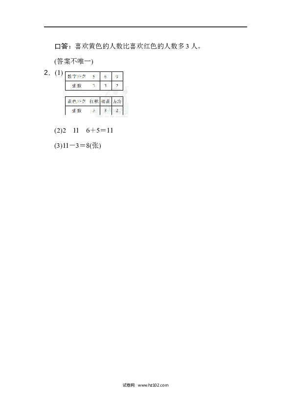 人教版一年级数学下册第3单元分类与整理、周测培优卷4.docx