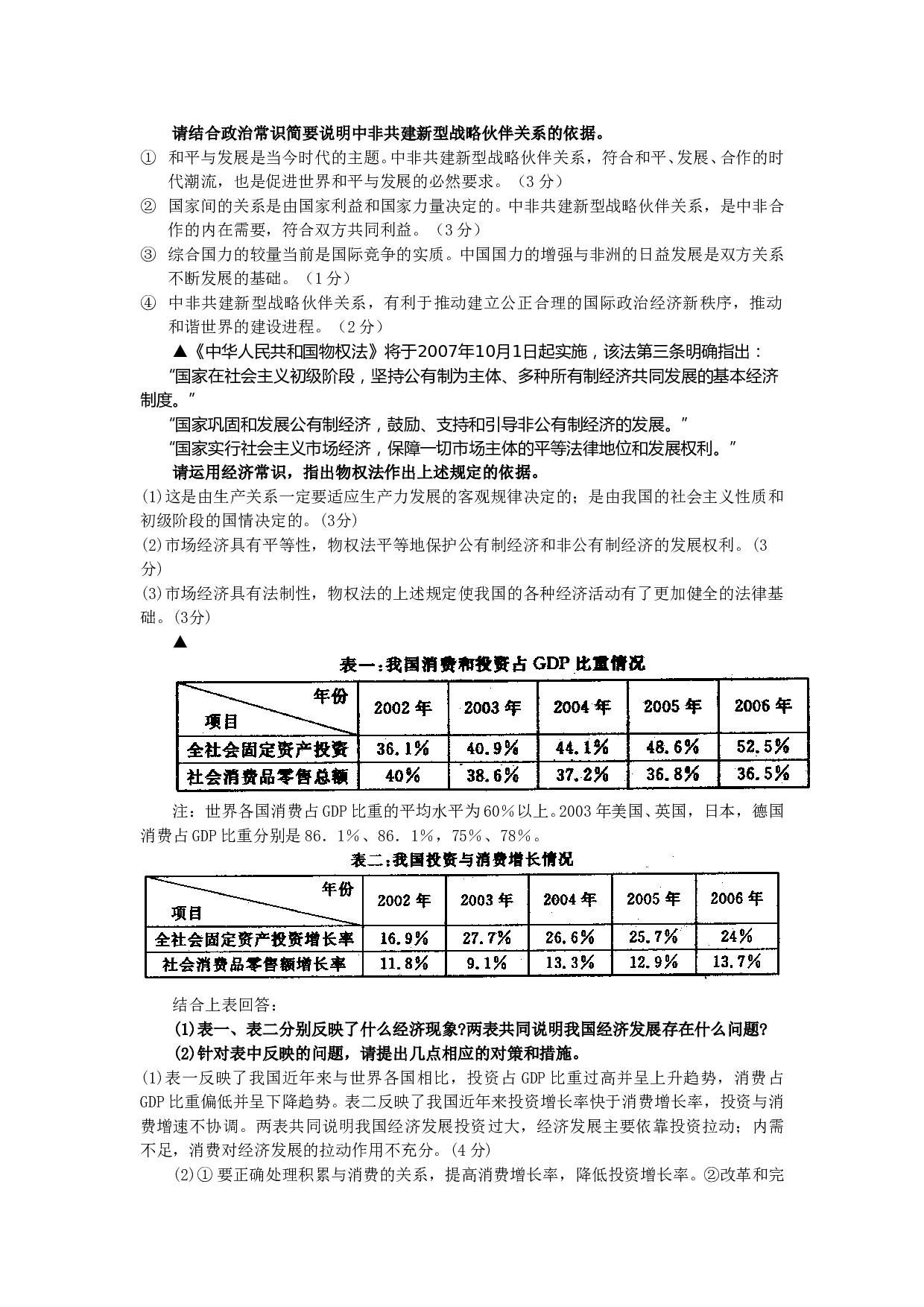 高考政治易错点、重点、热点问题补缺2.doc