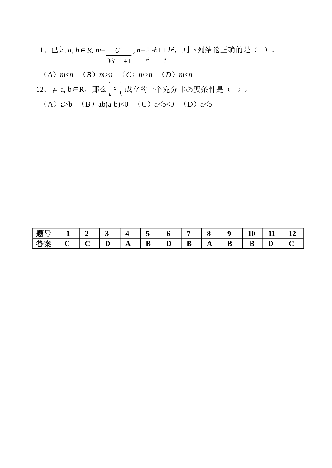 高考数学选择题专项训练（一）.doc