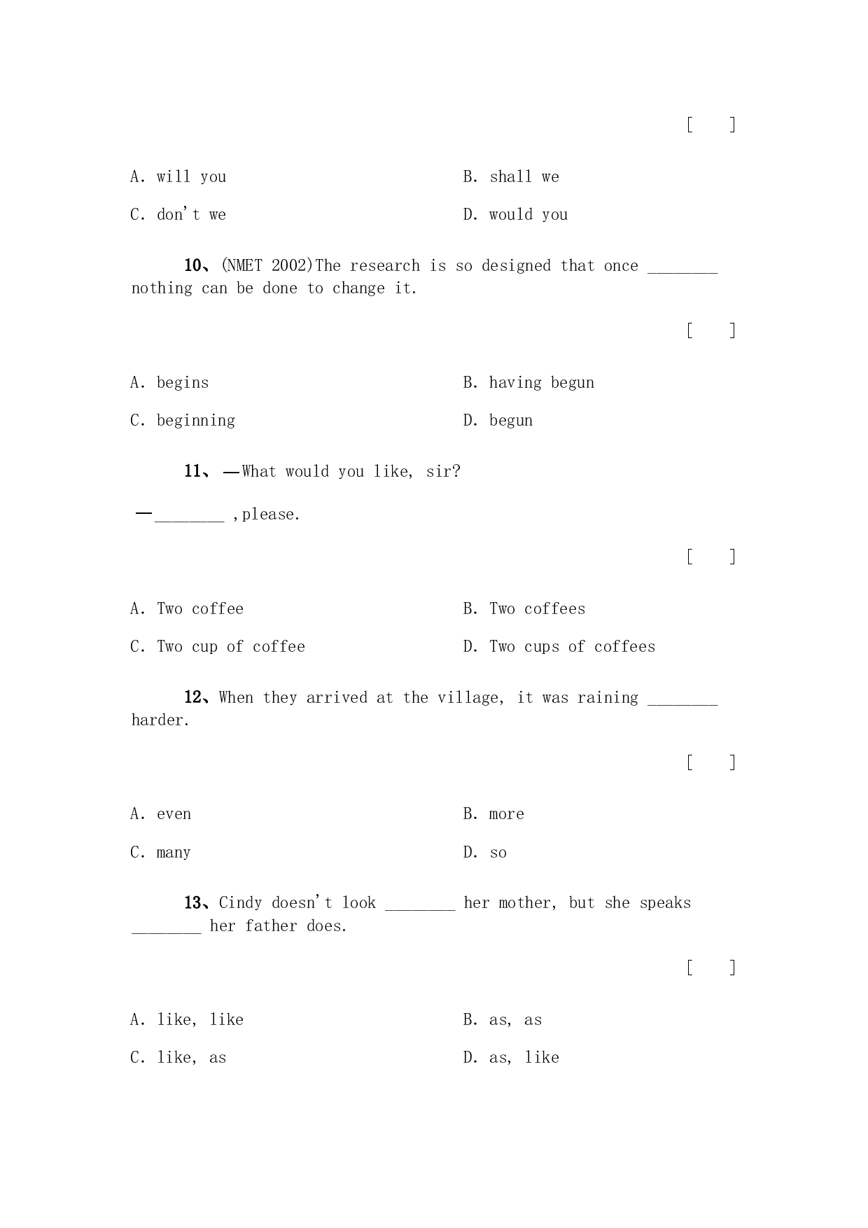 高一每日一测英语(5).doc